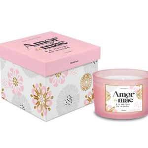 VELA AROMATICA CERA DE SOJA ESSENCIAS - MAE MELHOR AMOR DO MUNDO